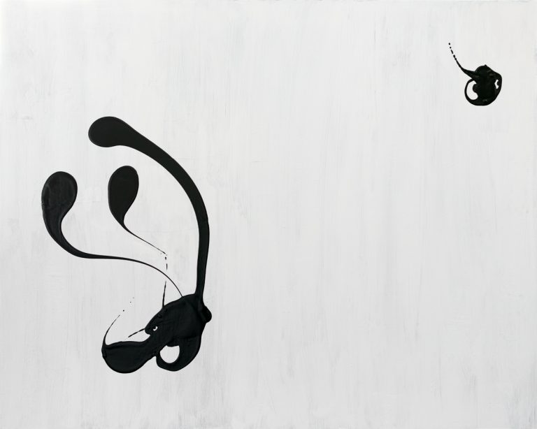 Symphony in Black III by Clara Berta, mixed media abstract art on canvas