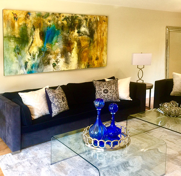 Clara Berta installed abstract art