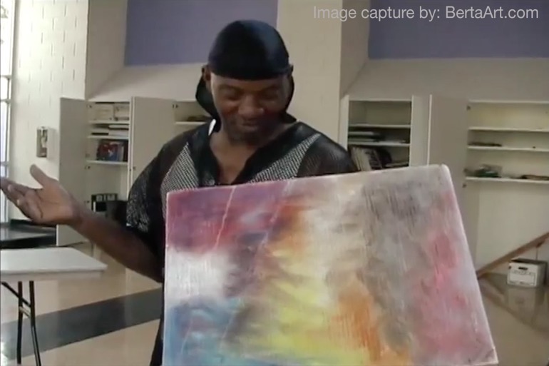 Lamp Community Art Therapy Skid Row Artists Homeless Los Angeles Artist at Work