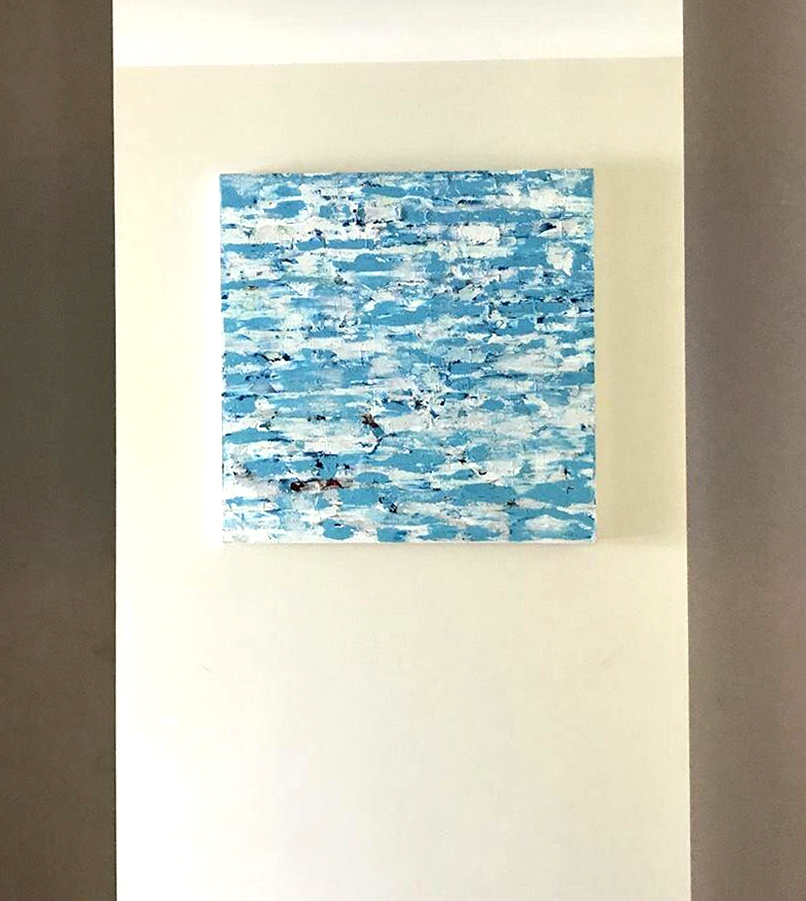 Commissioned Artwork Whitsunday Island painting by Clara Berta in home of client
