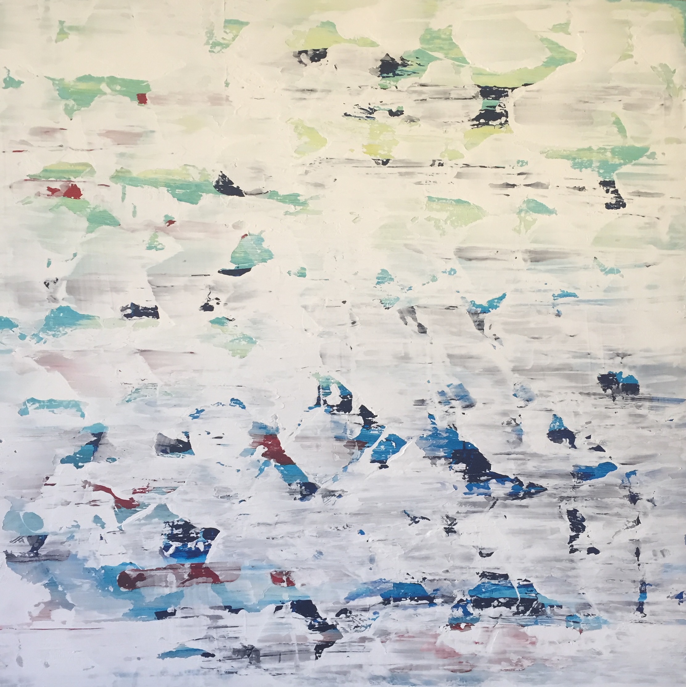 Commissioned artwork Whitsunday Island layer 1 of painting by Clara Berta