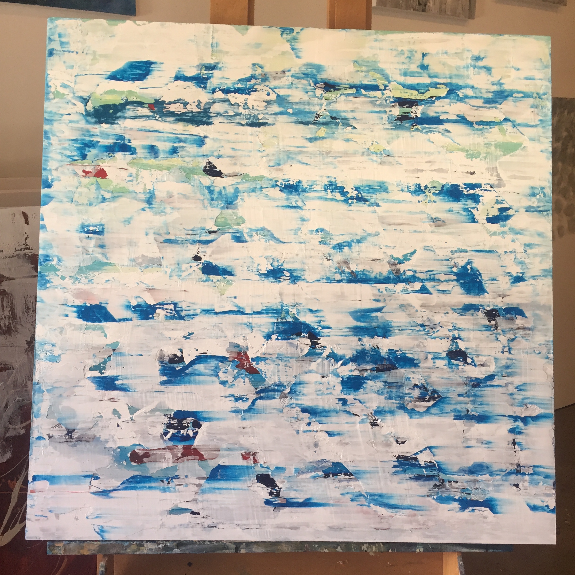 Commissioned artwork Whitsunday Island layer 2 of painting by Clara Berta