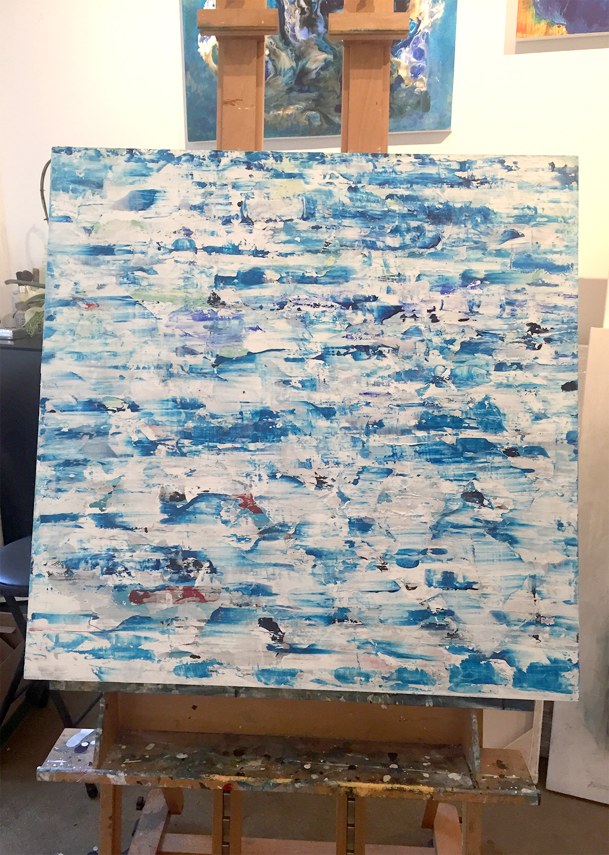 Commissioned artwork Whitsunday Island layer 3 of painting by Clara Berta