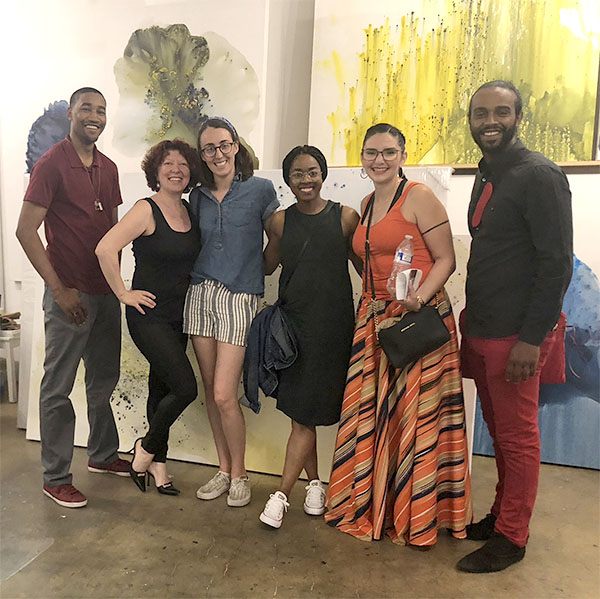 Clara with Downtown Los Angeles Art Walk tour group