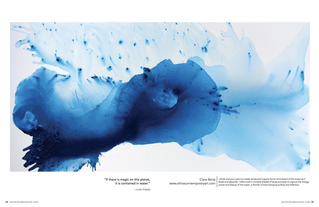 Clara Berta's Into the Blue in Laguna Beach Art Patron Magazin