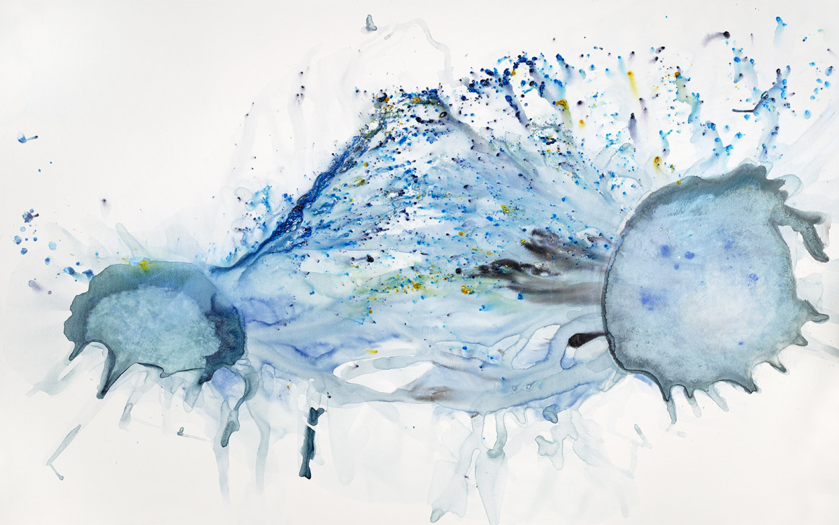 clara berta abstract painting healing effects of art blue water flow