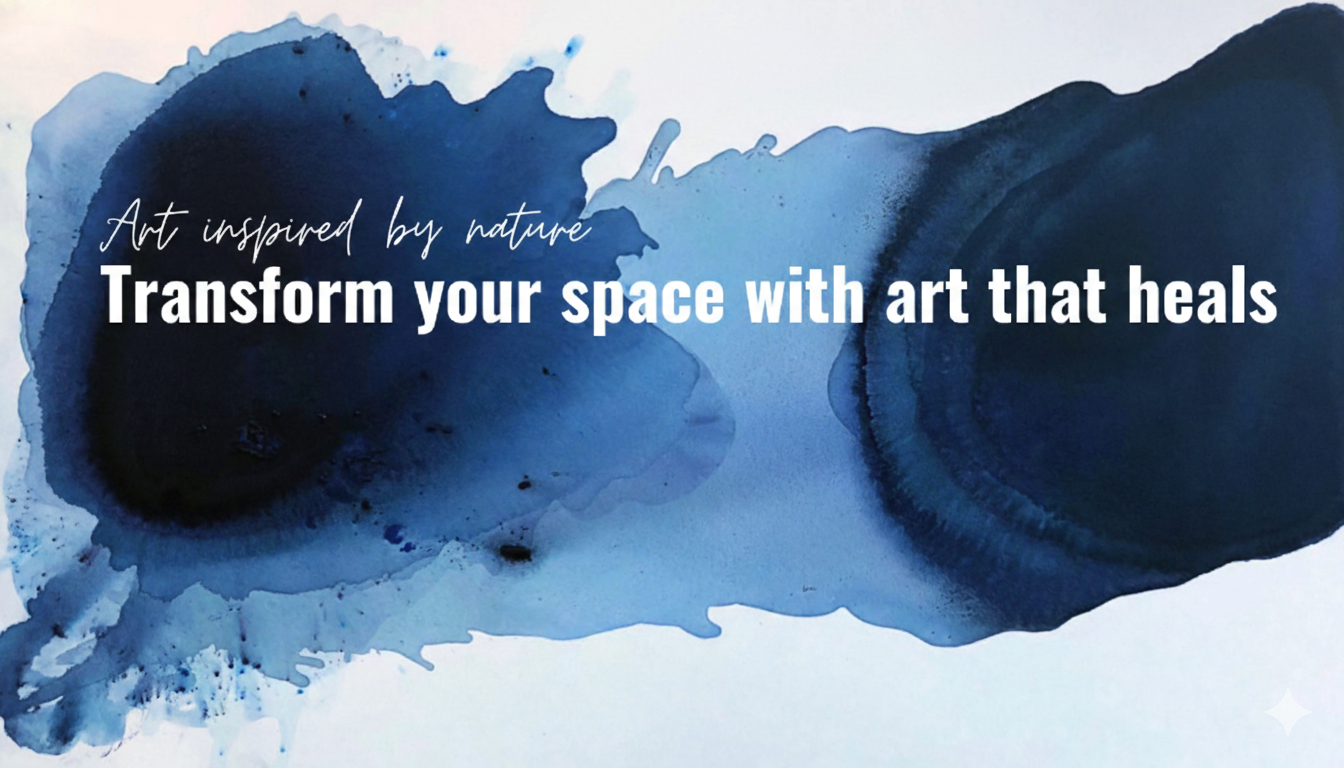 A calming landscape painting representing visual art for patient stress reduction, featuring nature-inspired elements to transform a clinical space into a healing environment.