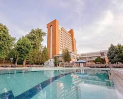 The steaming thermal water pools of Băile Felix in Oradea, Romania, a natural healing spring that inspires Clara Berta’s Blue Mind philosophy.