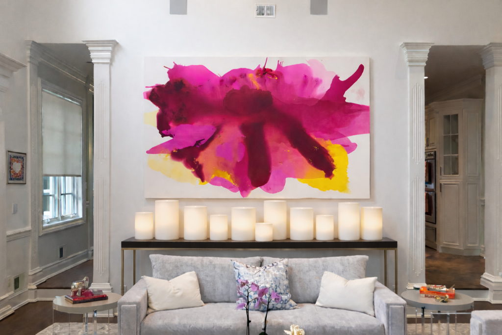 Handcrafted wax art by Amuvida in a Laguna Beach hospitality space