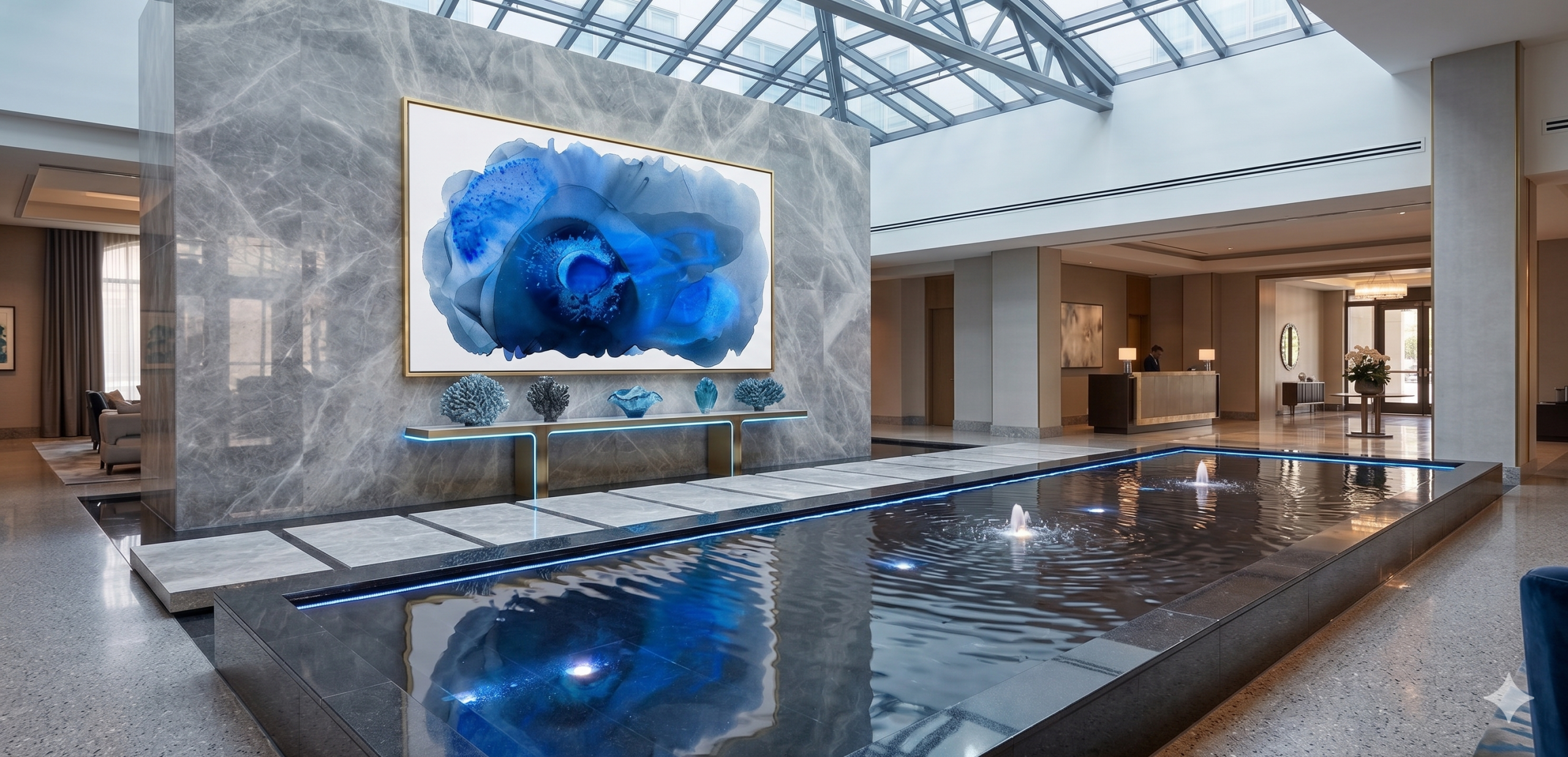 A large 48x96 inch abstract artwork, 