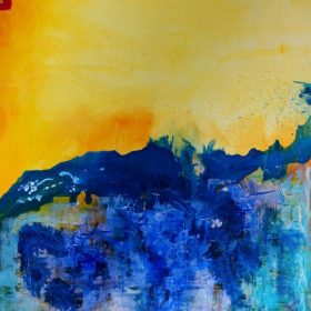 SUMMER IN CAPRI<br>
Created: 2016<br>
Acrylic on Canvas<br>
Size: 48 x 40<br>
Copyright Clara Berta<br>
All rights reserved<br>