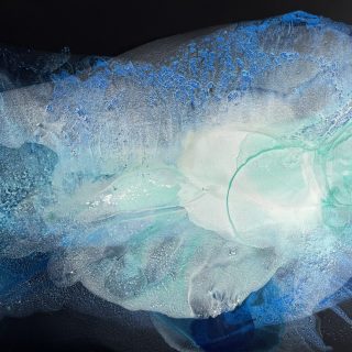 Clara Berta, Dream of Water, Acrylic on canvas, 48 x 80 in. Commission abstract art